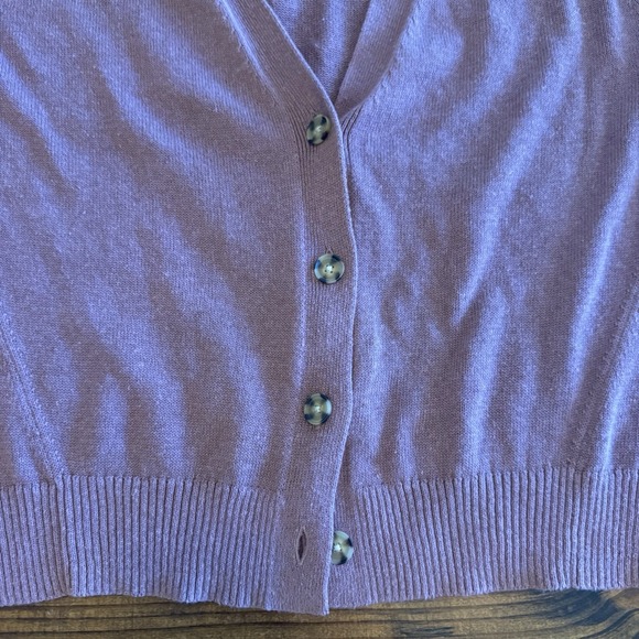 GAP Women's Purple Cardigan Med Button Up - Picture 2 of 5